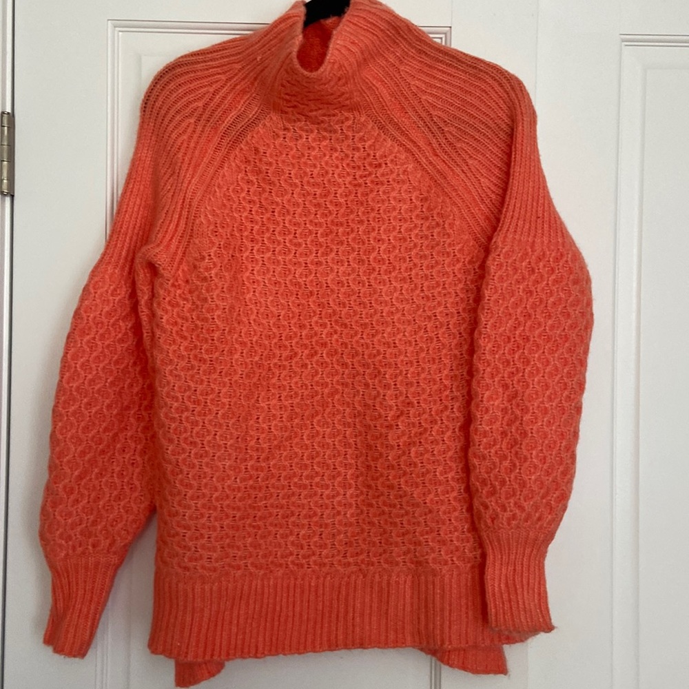Orange Anthropologie sweater